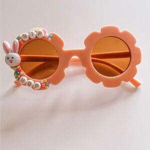 Orange Kids Flower Sunglasses